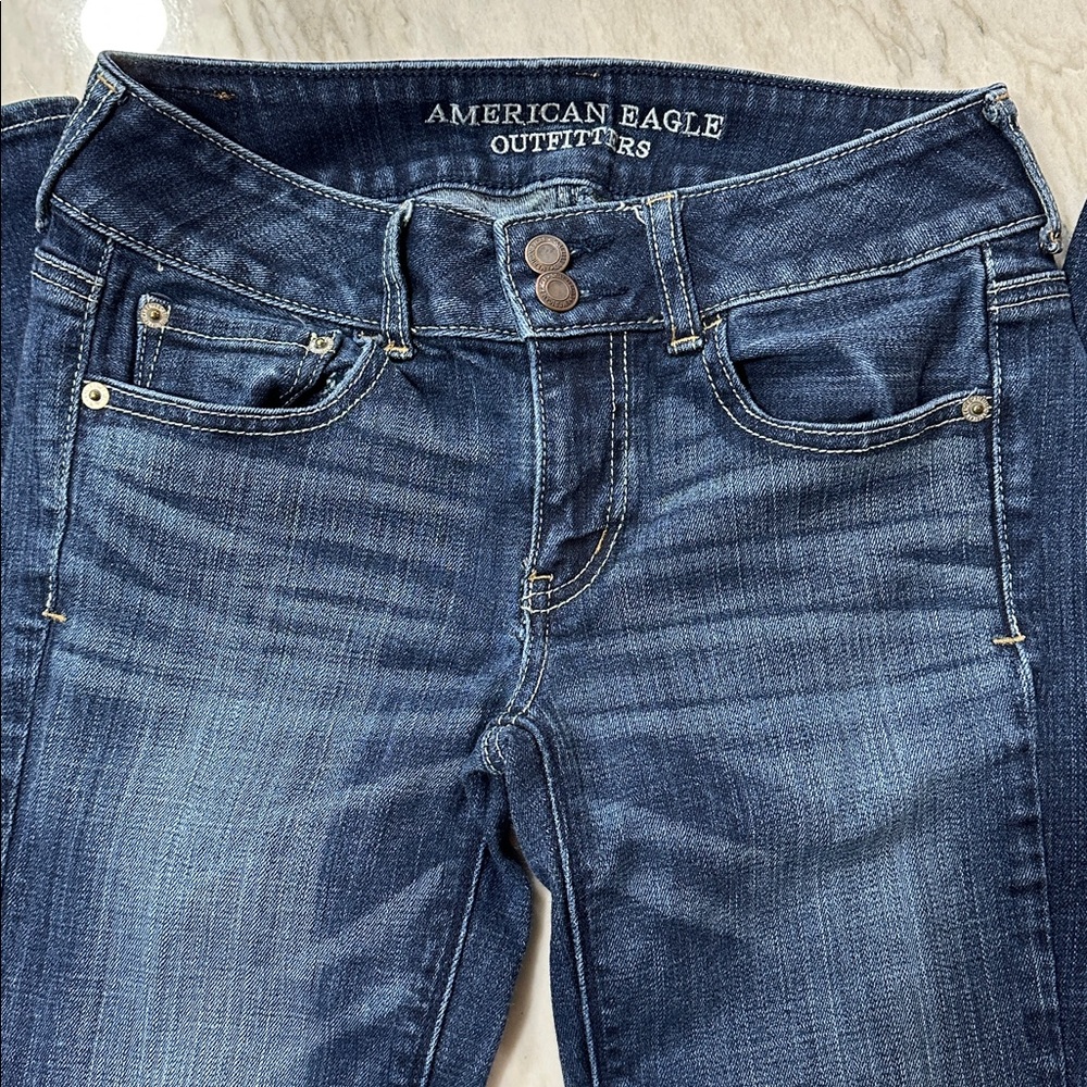 American Eagle Artist Stretch Denim Jeans size 4 Long - Picture 2 of 8
